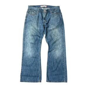 VTG Levi 527 Faded Mens Jeans Low Boot Cut W36 L30 (34x29) Blue Denim Cotton